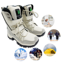 Battery Heated Boots USB Rechargeable Shock Absorption Waterproof Electrically Heated Shoes